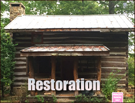 Historic Log Cabin Restoration  Stanley, North Carolina