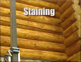  Stanley, North Carolina Log Home Staining